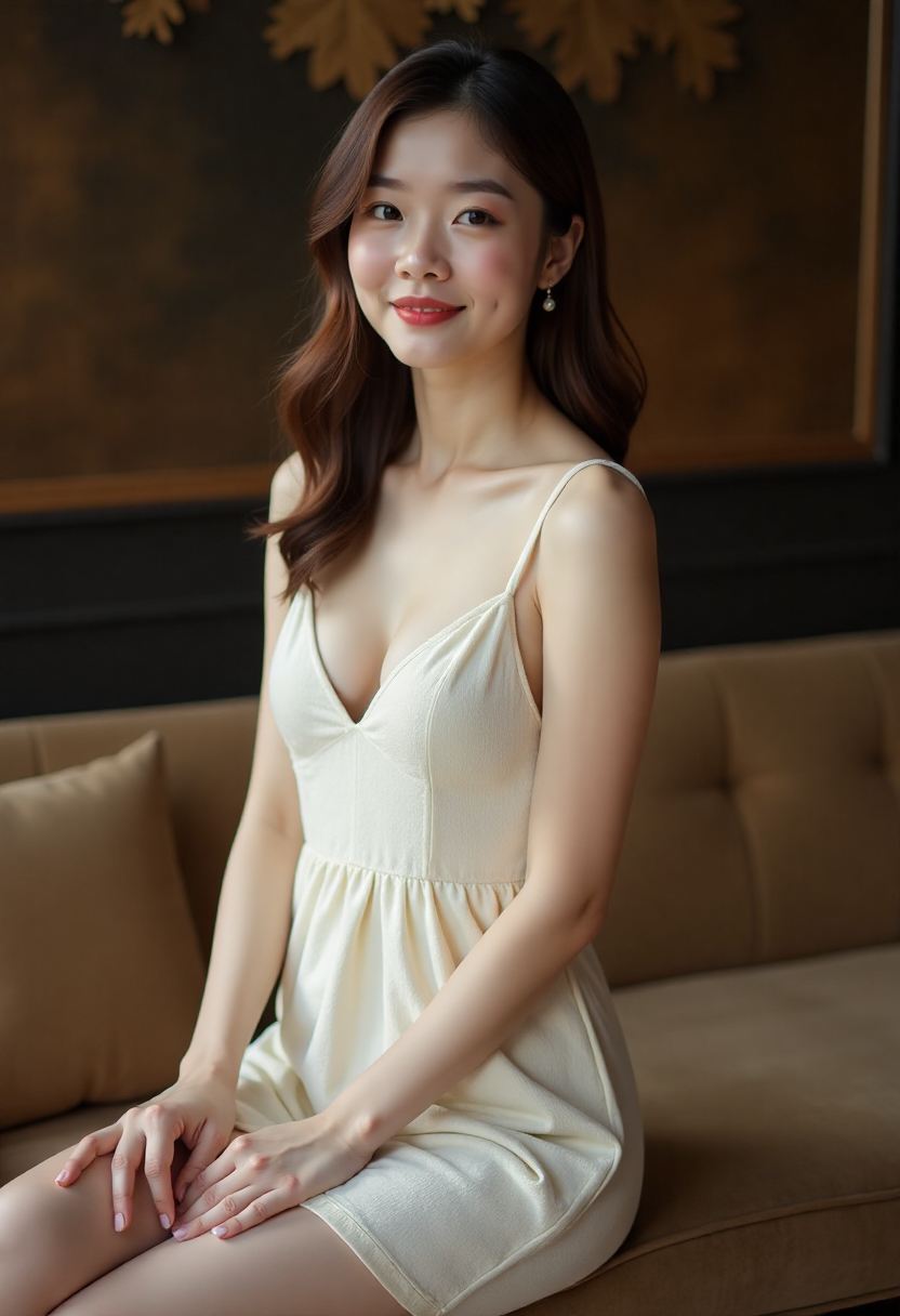 冬夜窗前的一家人